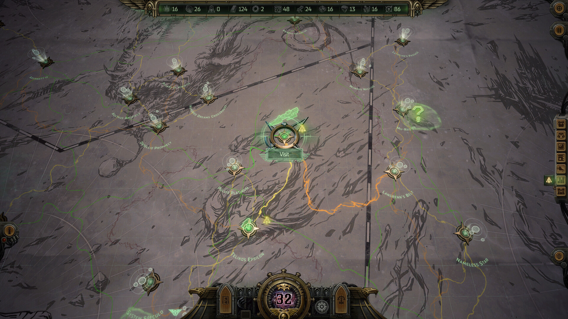 Warhammer 40,000: Rogue Trader — official star-map gallery screenshot.